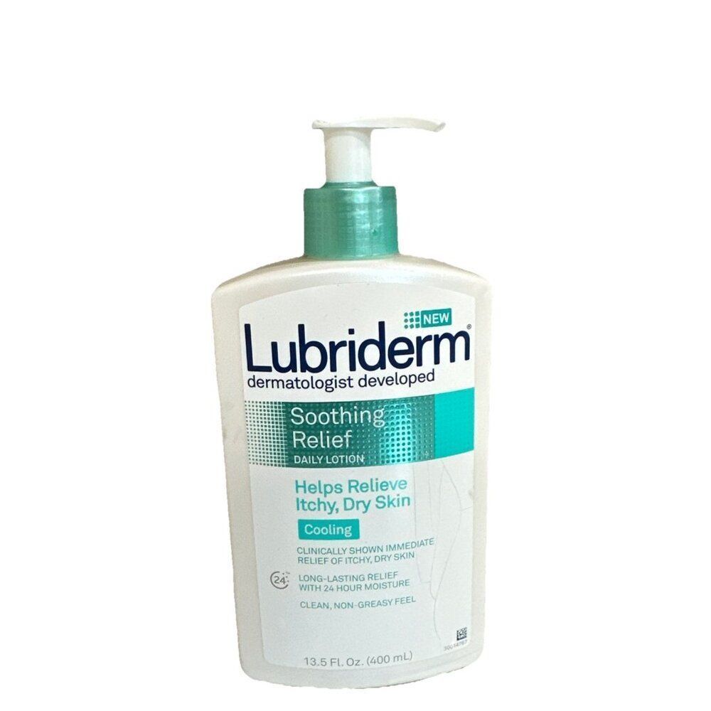 Lubriderm Soothing Relief Daily Lotion Cooling Itchy Dry Skin 13.5 fl oz